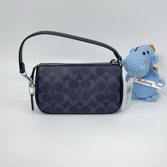 Coach C3308 Nolita 19 Signature Midnight Navy Denim Clutch Wallet Bag Wristlet - Picture 2 of 6